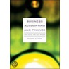 Business Accounting And Finance door Tony Davies