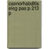 Caenorhabditis Eleg Pas:p 213 P