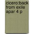 Cicero:back From Exile Apar 4 P
