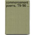 Commencement Poems, '79-'86 ...