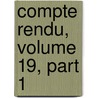Compte Rendu, Volume 19, Part 1 door avancement Association Fra