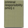 Criminal Responsibility Omclj C door Victor Tadros