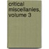Critical Miscellanies, Volume 3