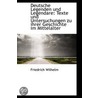 Deutsche Legenden Und Legendare door Friedrich Wilhelm