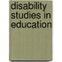 Disability Studies in Education