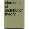 Elements Of Distribution Theory door Thomas A. Severini