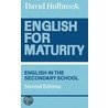English In The Secondary School door David Holbrook