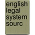 English Legal System Sourc