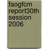 Faogfcm Report30th Session 2006 door Food and Agriculture Organization (Fao)