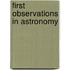 First Observations In Astronomy