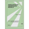 Fixed Effects Regression Models door Paul D. Allison