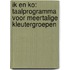 IK EN KO: TAALPROGRAMMA VOOR MEERTALIGE KLEUTERGROEPEN