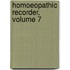 Homoeopathic Recorder, Volume 7