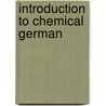 Introduction to Chemical German by Eric Viele Greenfield