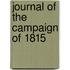 Journal Of The Campaign Of 1815