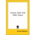 Literary Style And Other Essays