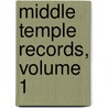 Middle Temple Records, Volume 1 door Anonymous Anonymous