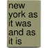 New York As It Was And As It Is