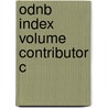 Odnb Index Volume Contributor C door Peter Harrison