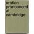 Oration Pronounced at Cambridge