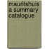 Mauritshuis a summary catalogue