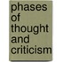 Phases Of Thought And Criticism