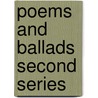 Poems And Ballads Second Series door Algernon Charles Swinburne