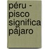 Péru - Pisco significa pájaro