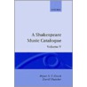 Shakespeare Music Catal Vol 5 C door David Thatcher