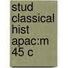 Stud Classical Hist Apac:m 45 C door Meyer Reinhold