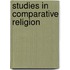 Studies in Comparative Religion