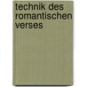Technik Des Romantischen Verses door Oskar M�Ller