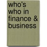 Who's Who in Finance & Business door National Register Publishing