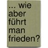 ... wie aber führt man Frieden?