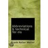 Abbreviations & Technical Ter Ms