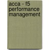 Acca - F5 Performance Management door Onbekend