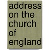 Address on the Church of England door George Andrew Spottiswoode