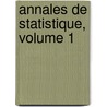 Annales de Statistique, Volume 1 door Onbekend