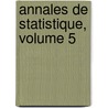Annales de Statistique, Volume 5 door Onbekend