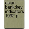 Asian Bank:key Indicators 1992 P by Asian Development Bank