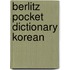 Berlitz Pocket Dictionary Korean