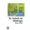 Das Strafrecht Der Islandersagas door Andreas Heusler