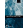 Definition In Greek Philosophy C by David Charles
