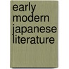 Early Modern Japanese Literature by Haruo Shirane