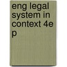 Eng Legal System In Context 4e P door Fiona Cownie