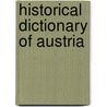 Historical Dictionary Of Austria door Paula Sutter Fichtner