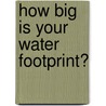How Big Is Your Water Footprint? door Paul Mason