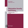 Information Security And Privacy door Onbekend