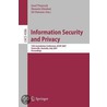 Information Security And Privacy door Onbekend