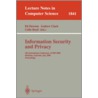 Information Security and Privacy door E. Dawson